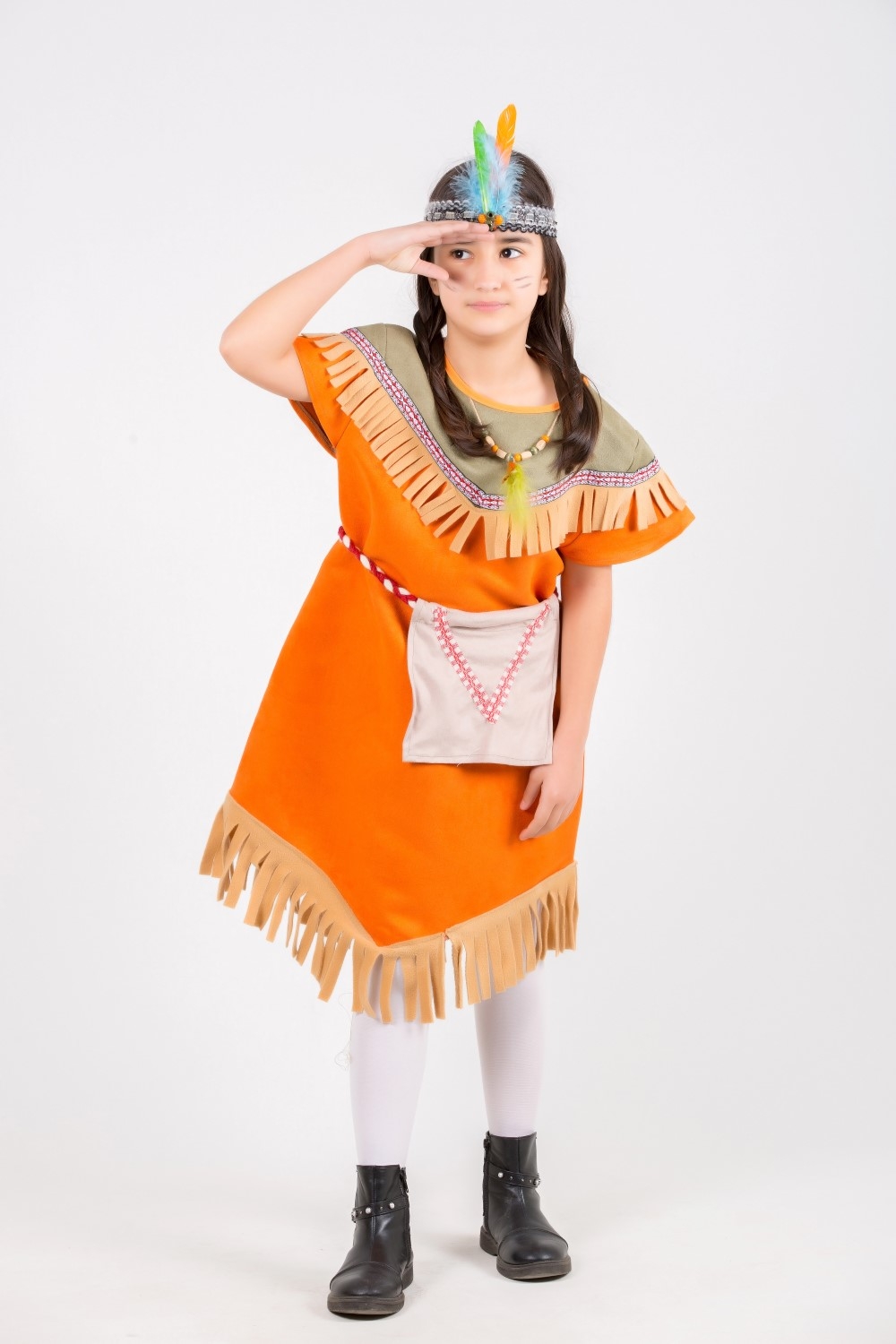 ülke-kızılderili-turuncu-kız-kostumu